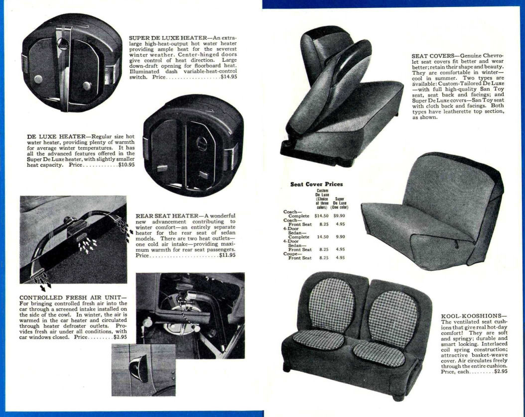 1939 Chevrolet Accessories Booklet Page 9